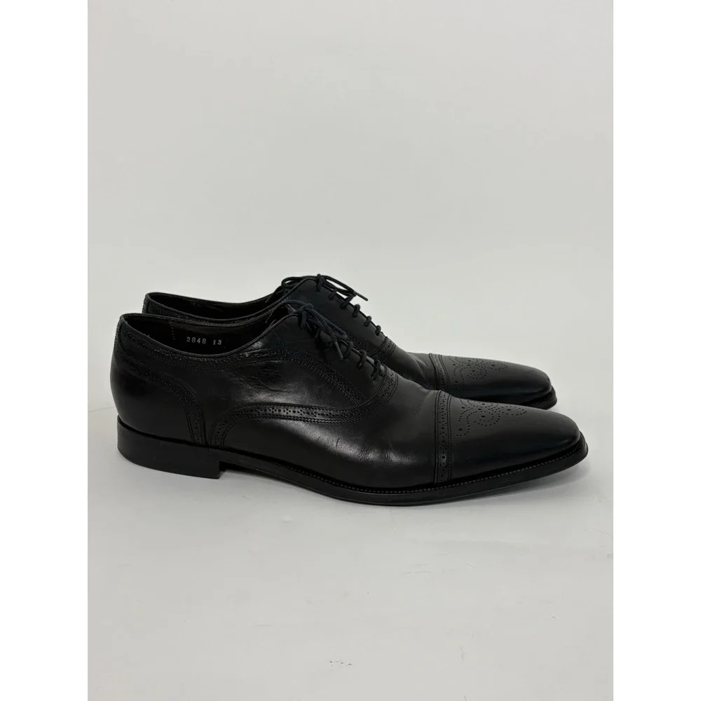 TO BOOT NEW YORK Adam Derrick Men's 13 Black Leather Brogue Captoe Oxford Shoes